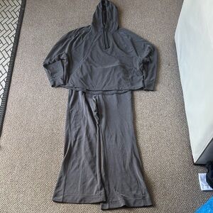 Gray Women's Hoodie and Pants Set